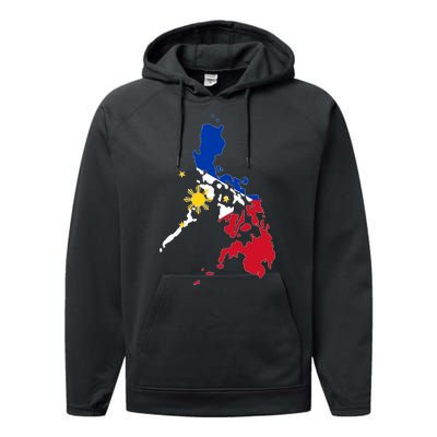 Philippines Map Flag Performance Fleece Hoodie