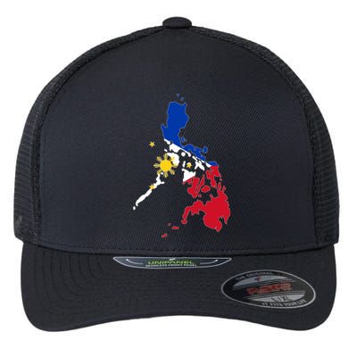 Philippines Map Flag Flexfit Unipanel Trucker Cap