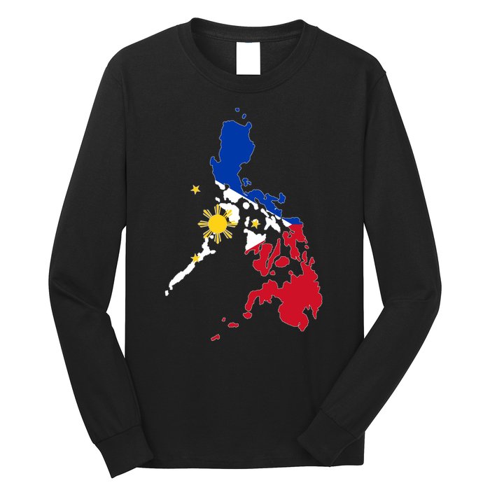 Philippines Map Flag Long Sleeve Shirt