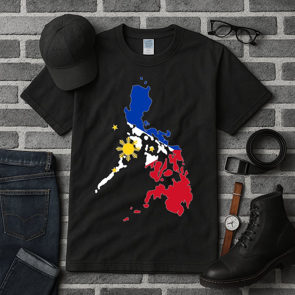 Philippines Map Flag Tall T-Shirt