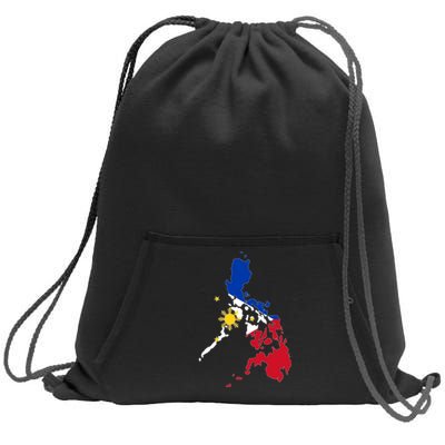 Philippines Map Flag Sweatshirt Cinch Pack Bag