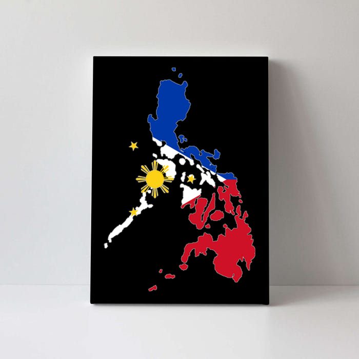 Philippines Map Flag Canvas