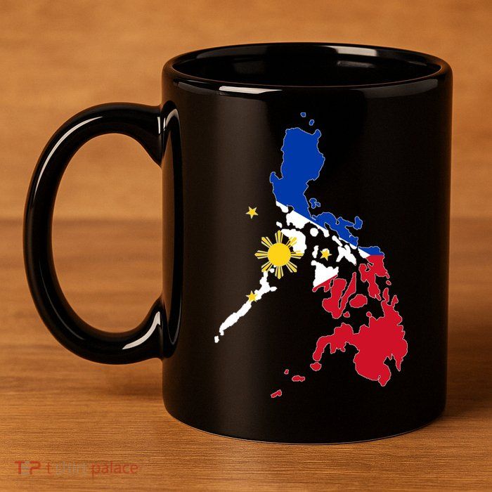 Philippines Map Flag 11oz C Handle Ceramic Mug