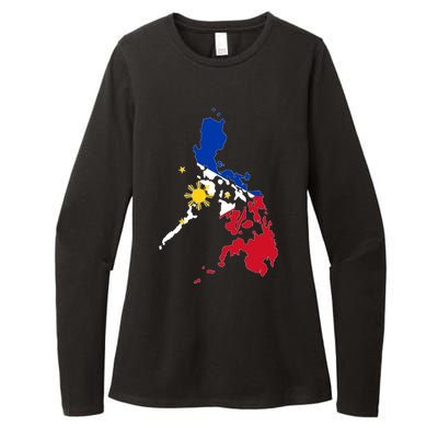 Philippines Map Flag Womens CVC Long Sleeve Shirt