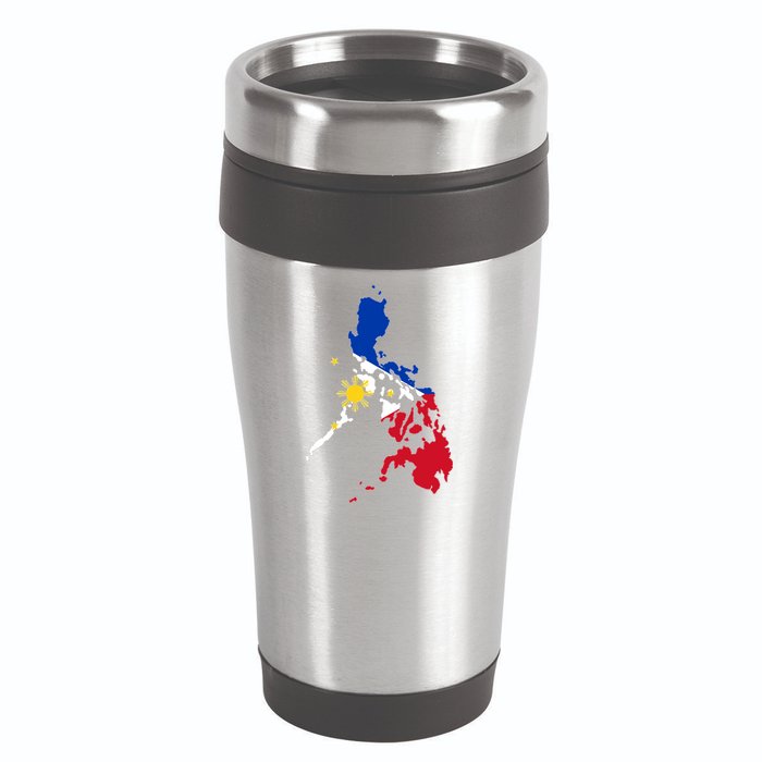 Philippines Map Flag 16oz Travel Tumbler