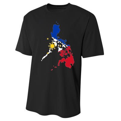 Philippines Map Flag Performance Sprint T-Shirt