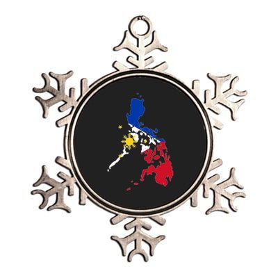 Philippines Map Flag Metallic Star Ornament