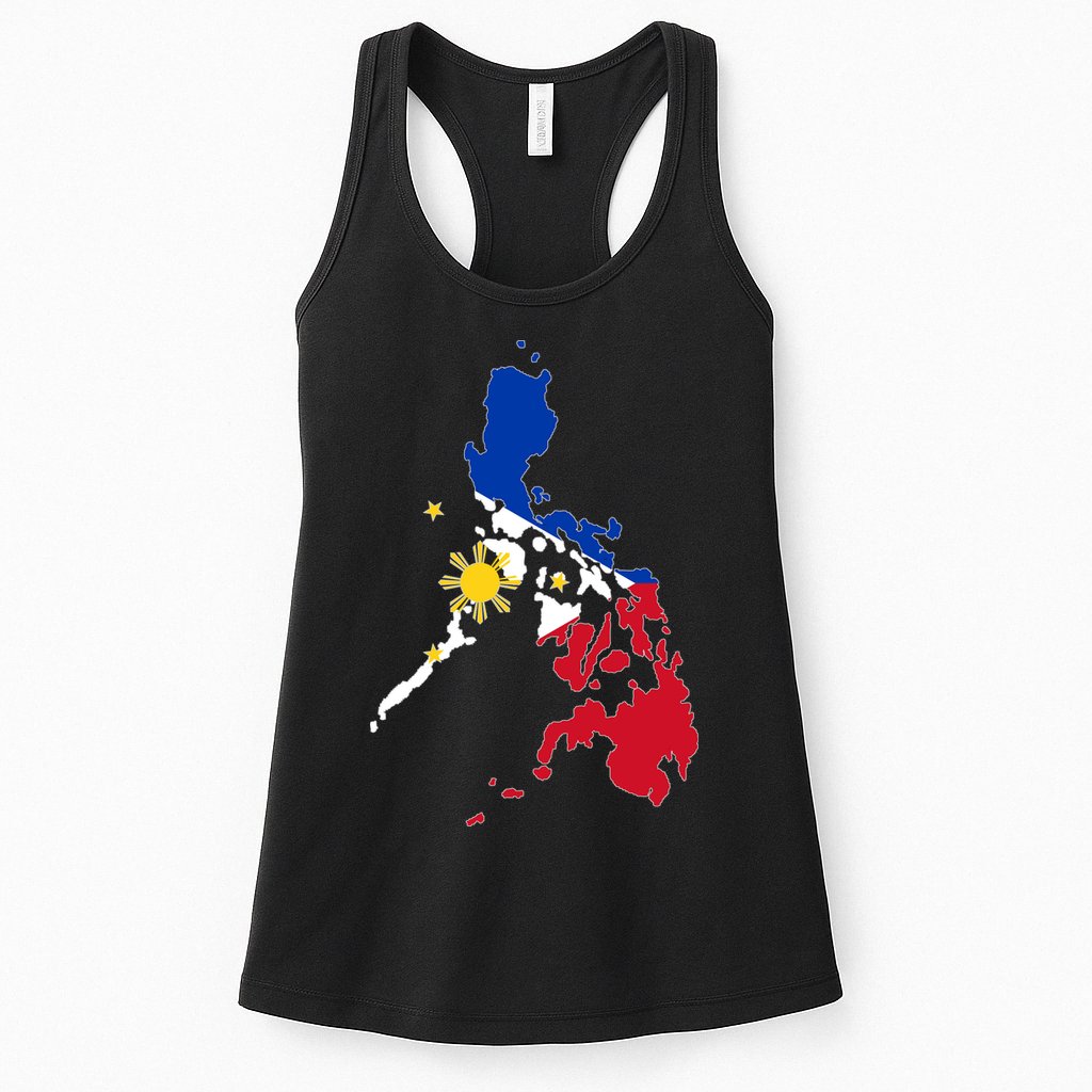 Philippines Map Flag Womens Tank Top