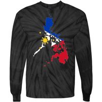 Philippines Map Flag Tie-Dye Long Sleeve Shirt