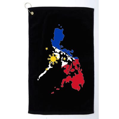 Philippines Map Flag Platinum Collection Golf Towel