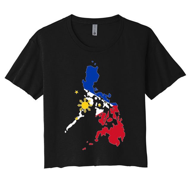Philippines Map Flag Crop Top