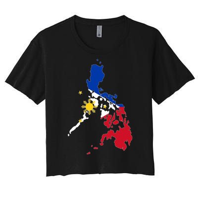 Philippines Map Flag Women's Crop Top Tee