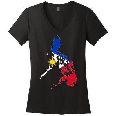 Philippines Map Flag Women's V-Neck T-Shirt