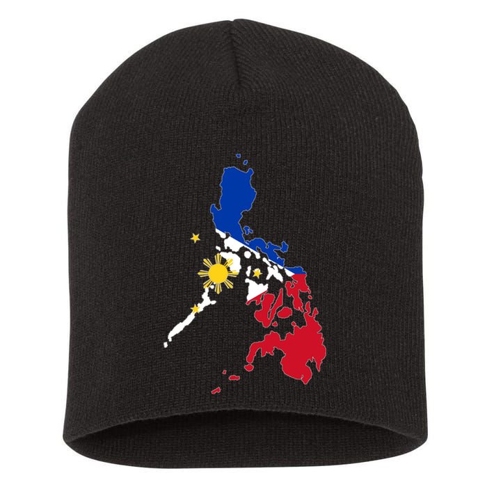 Philippines Map Flag Short Acrylic Beanie