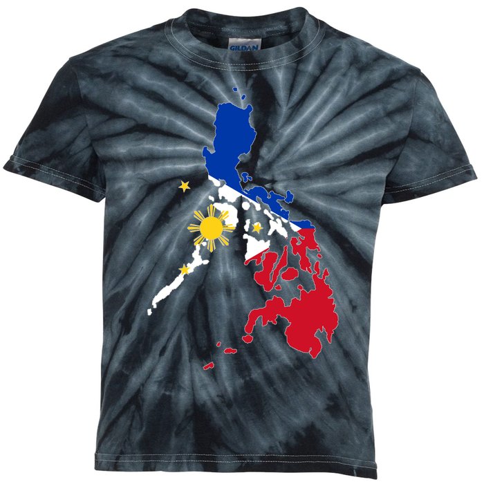 Philippines Map Flag Kids Tie-Dye T-Shirt