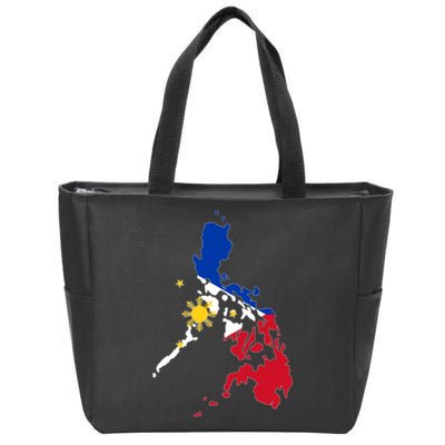 Philippines Map Flag Zip Tote Bag