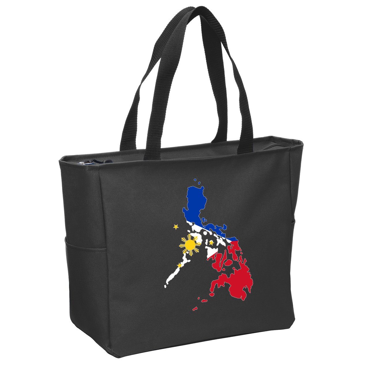 Philippines Map Flag Zip Tote Bag