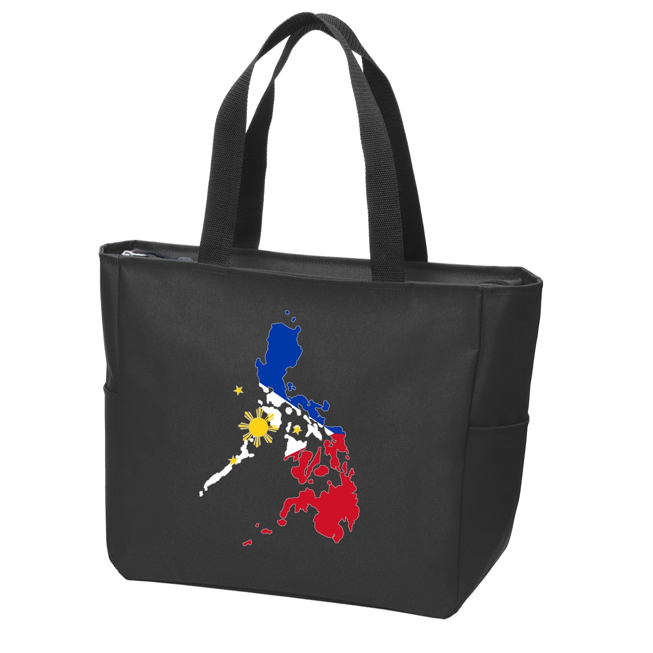 Philippines Map Flag Zip Tote Bag