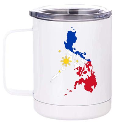 Philippines Map Flag 12 oz Stainless Steel Tumbler Cup