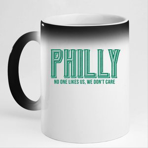 Philly Fan No One Likes Us We Don't Care 11oz Black Color Changing Mug