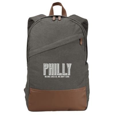 Philly Fan No One Likes Us We Don't Care Cotton Canvas Backpack