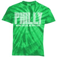 Philly Fan No One Likes Us We Don't Care Kids Tie-Dye T-Shirt