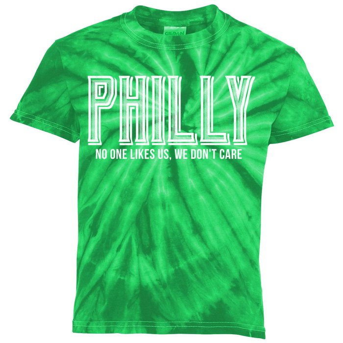 Philly Fan No One Likes Us We Don't Care Kids Tie-Dye T-Shirt