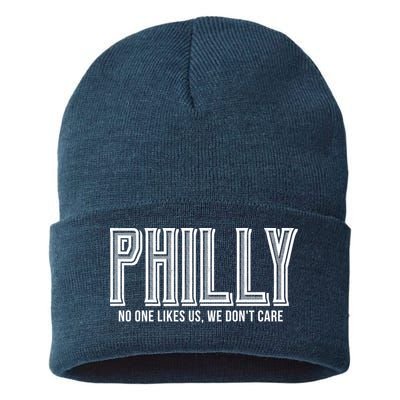 Philly Fan No One Likes Us We Don't Care Sustainable Knit Beanie