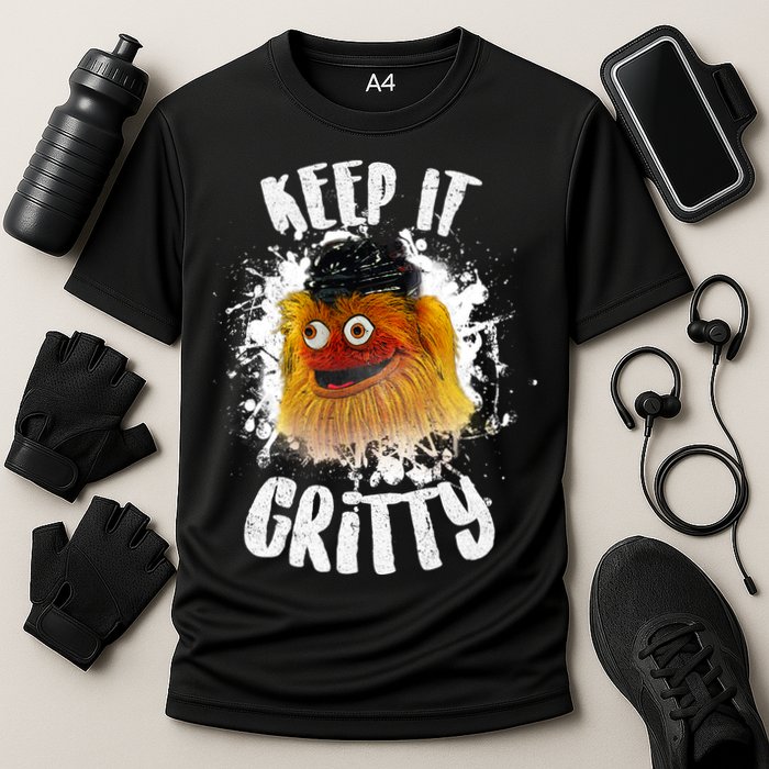 Philly Keep it Gritty Hockey Mascot Cooling Performance Crew T-Shirt