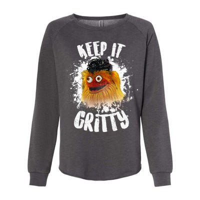 Philly Keep it Gritty Hockey Mascot Womens California Wash Sweatshirt