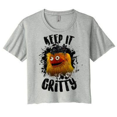 Philly Keep it Gritty Hockey Mascot Women's Crop Top Tee