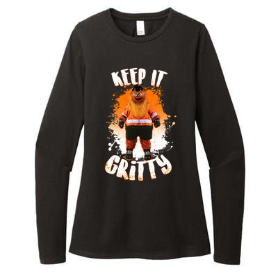 Philly Keep it Gritty Mascot  Womens CVC Long Sleeve Shirt