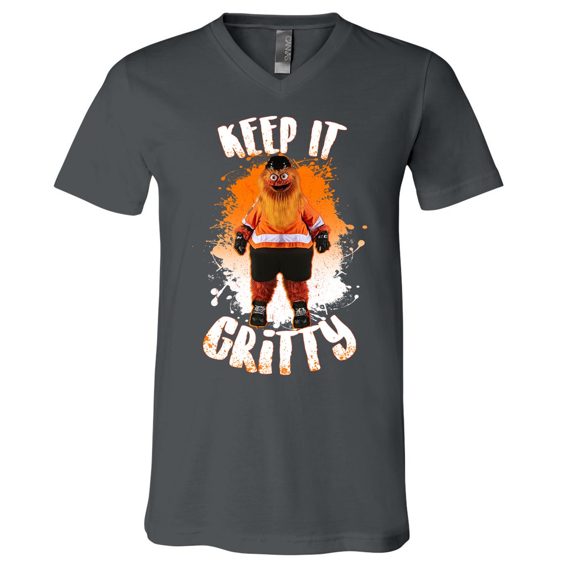 Philly Keep it Gritty Mascot  V-Neck T-Shirt