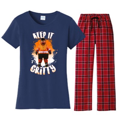 Philly Keep it Gritty Mascot  Women's Flannel Pajama Set