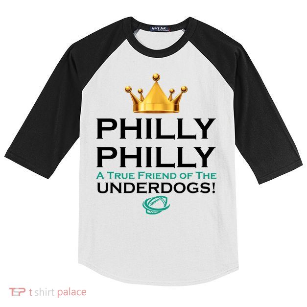 Philly Philly A True Friend of the Underdogs Philadelphia Kids Colorblock Raglan Jersey