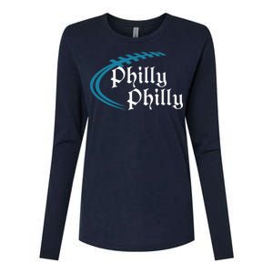 Philly Philly Football Logo Womens Cotton Relaxed Long Sleeve T-Shirt