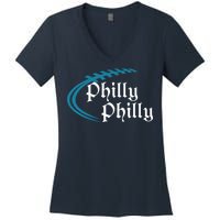 Philly Philly Football Logo Women's V-Neck T-Shirt