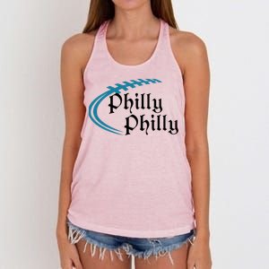 Philly Philly Football Logo Women's Knotted Racerback Tank