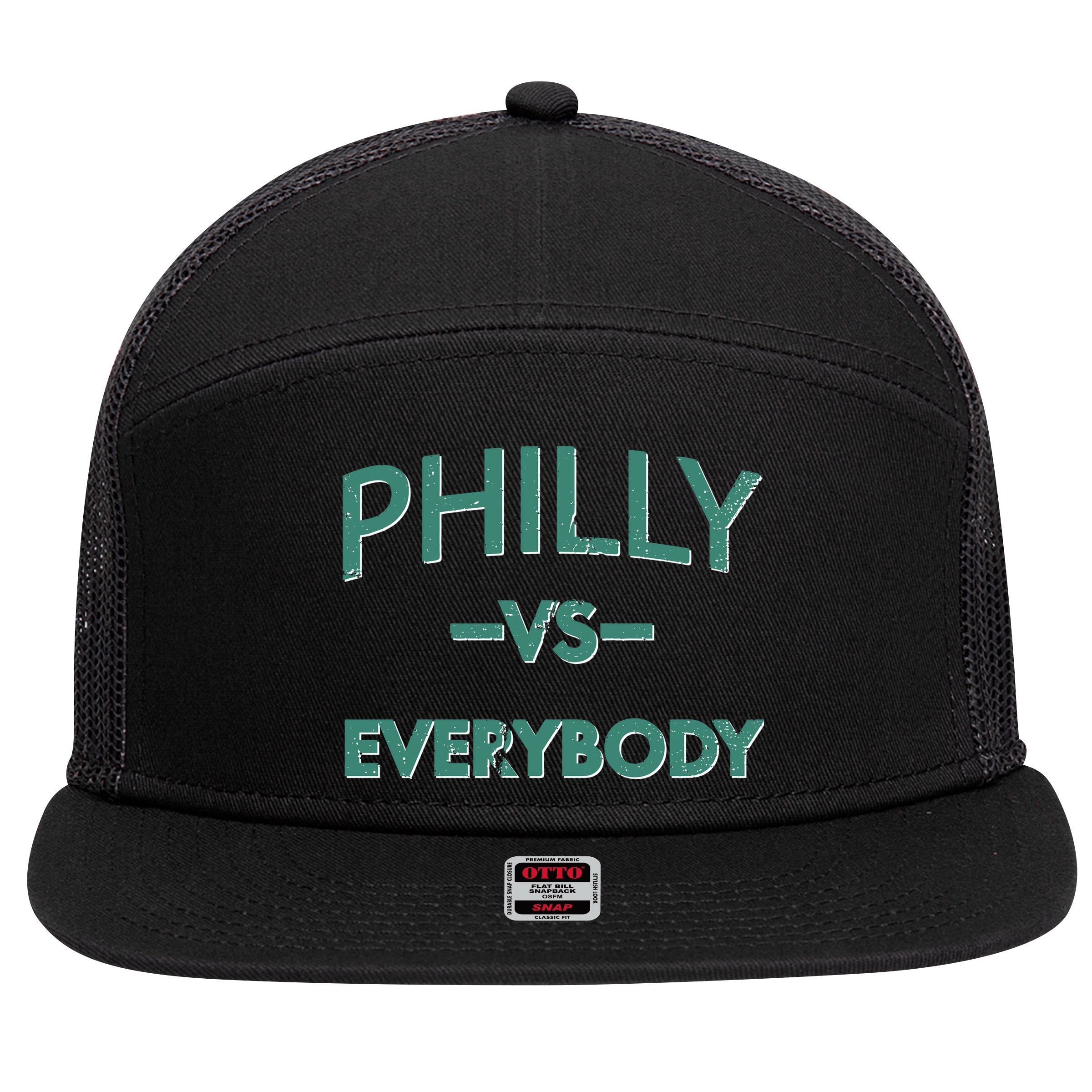 Philly Vs Everybody 7 Panel Mesh Trucker Snapback Hat