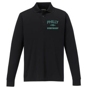 Philly Vs Everybody Performance Long Sleeve Polo