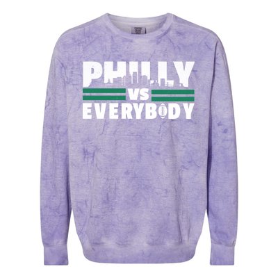 Philly Vs Everybody City Logo Colorblast Crewneck Sweatshirt