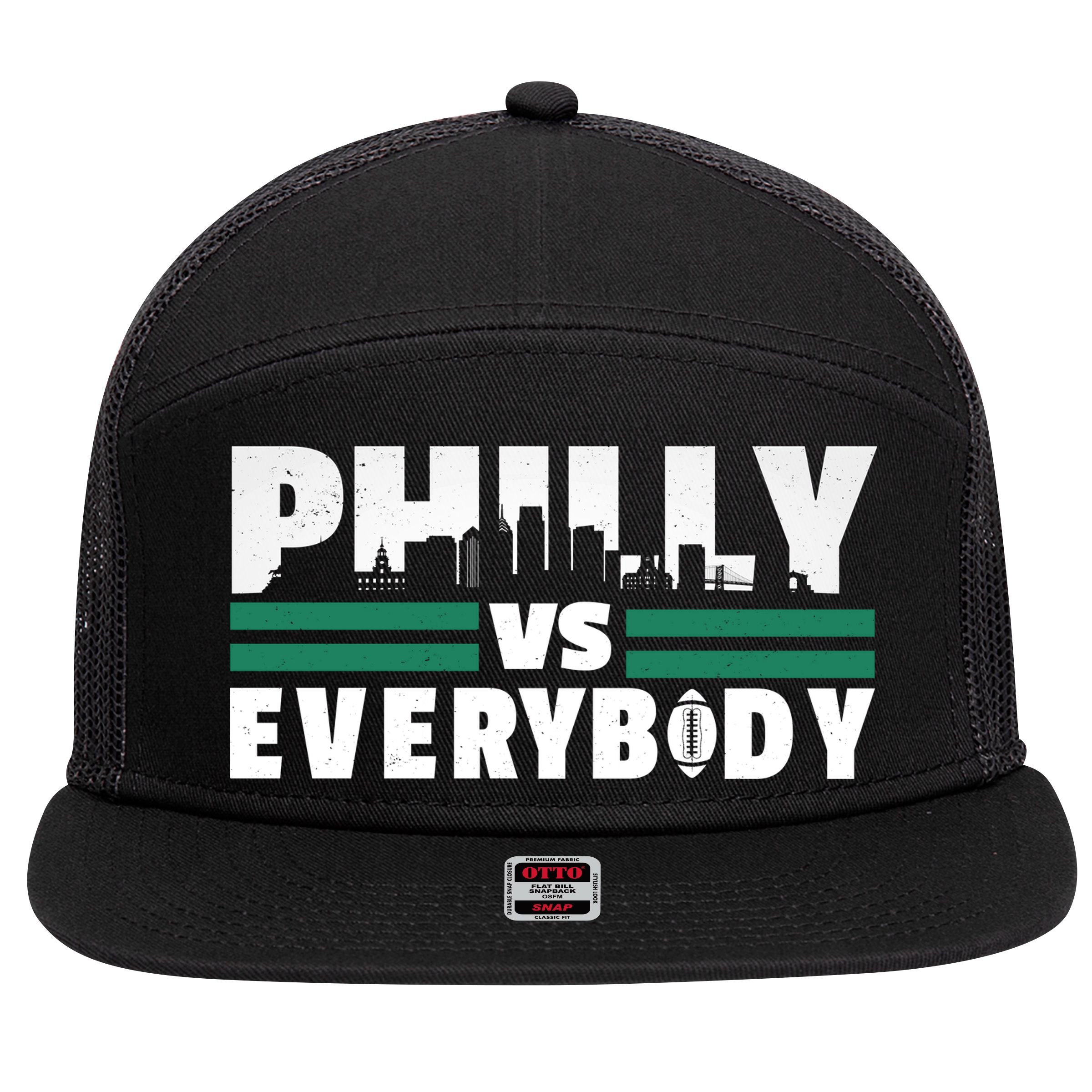 Philly Vs Everybody City Logo 7 Panel Mesh Trucker Snapback Hat