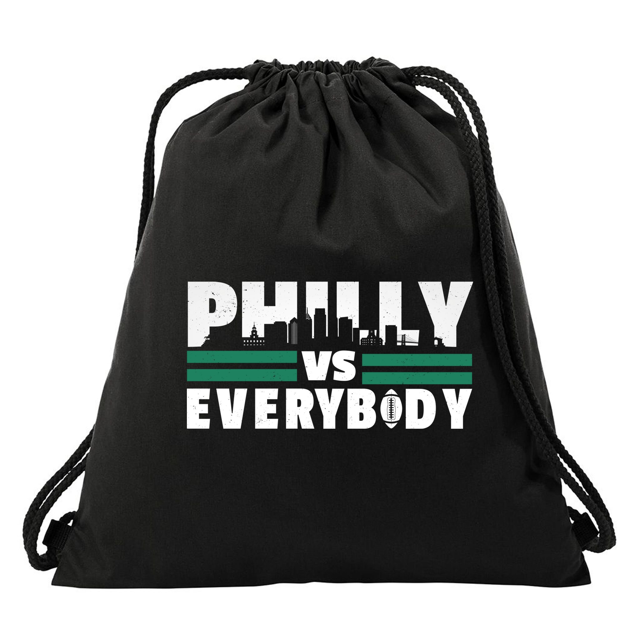 Philly Vs Everybody City Logo Drawstring Bag
