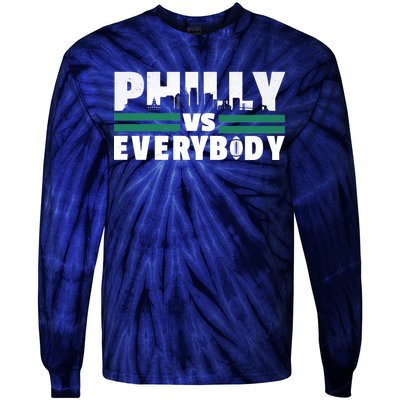 Philly Vs Everybody City Logo Tie-Dye Long Sleeve Shirt