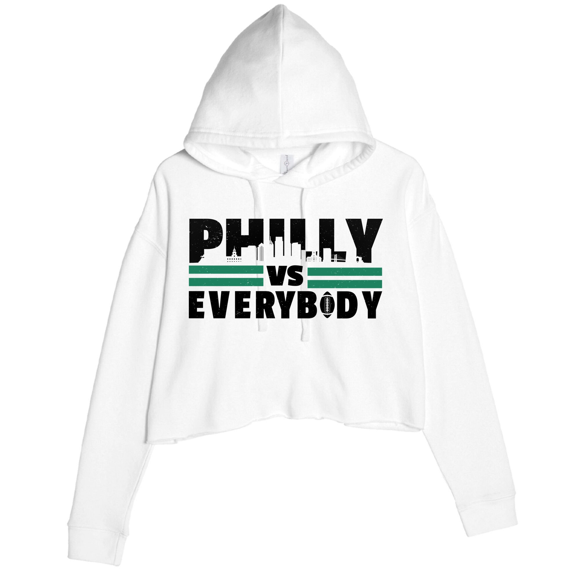 Philly Vs Everybody City Logo Crop Fleece Hoodie