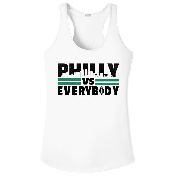 Philly Vs Everybody City Logo Ladies PosiCharge Competitor Racerback Tank