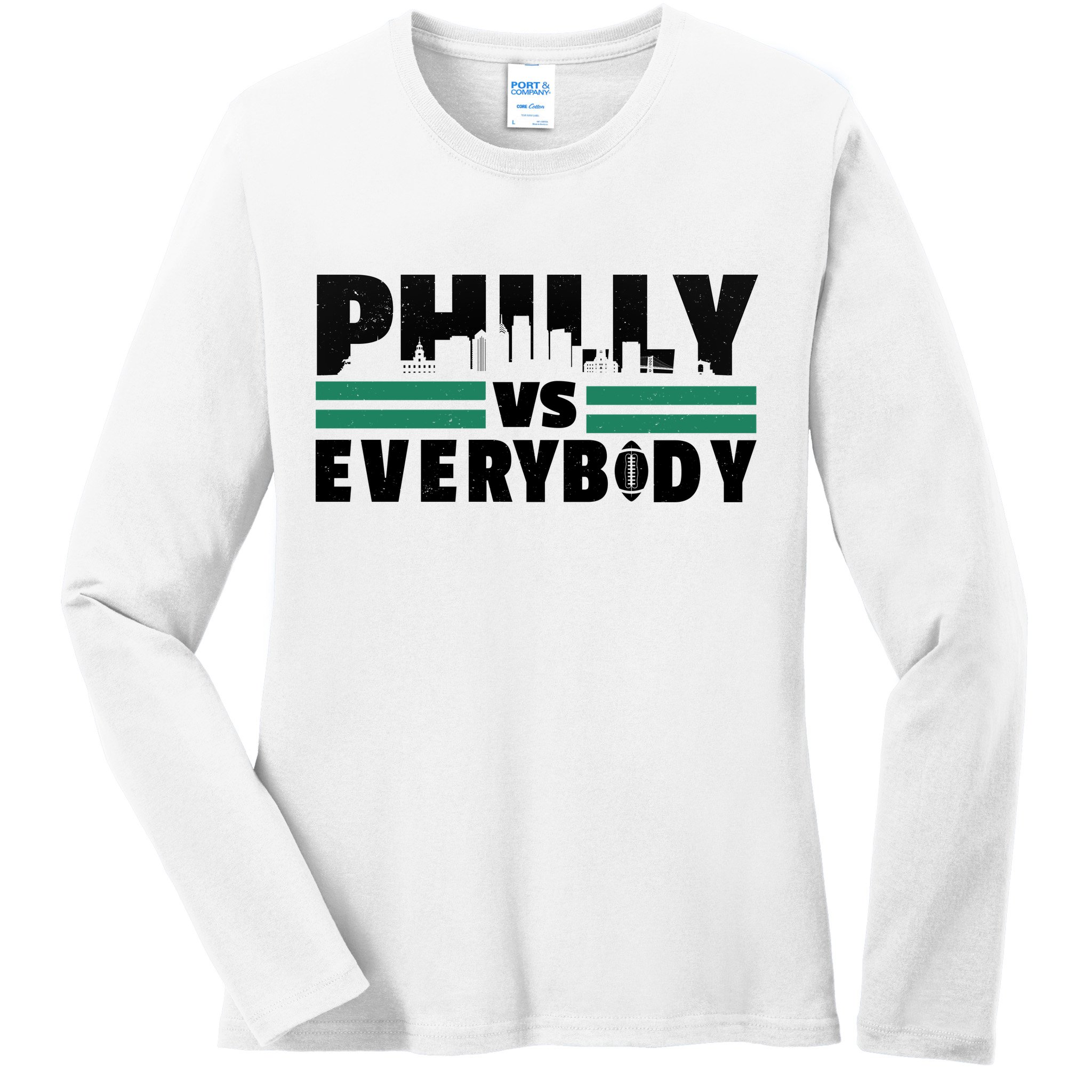 Philly Vs Everybody City Logo Ladies Long Sleeve Shirt