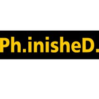 Phinished PHD Bumper Sticker