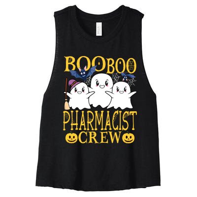 Pharmacist Halloween Job Design Halloween Crew Pharmacist Women's Racerback Cropped Tank