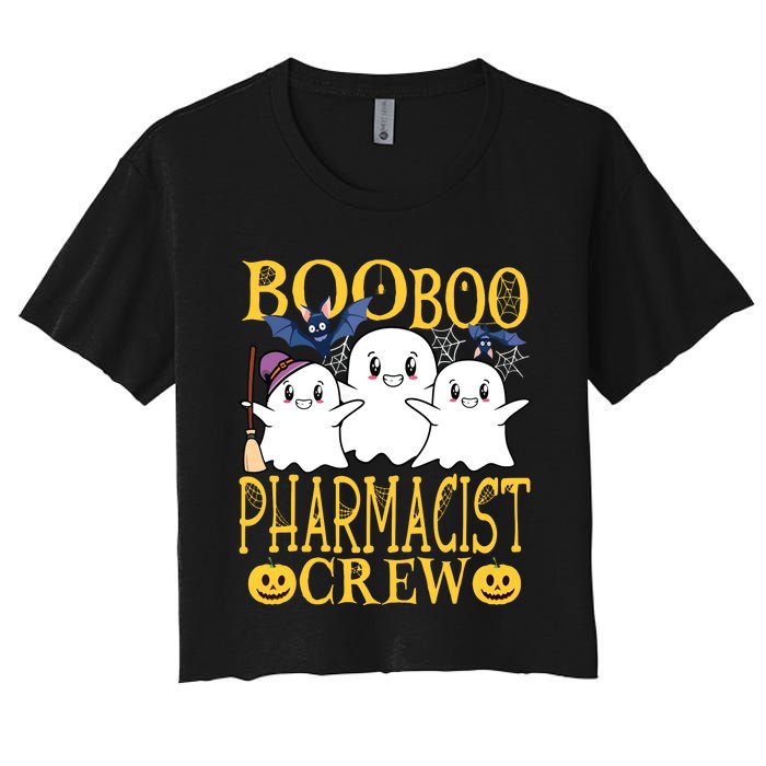 Pharmacist Halloween Job Design Halloween Crew Pharmacist Women's Crop Top Tee